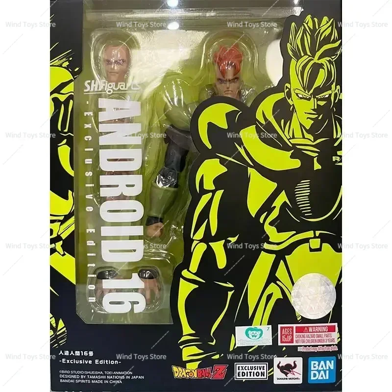 

In Stock Bandai SHFiguarts SDCC Dragon Ball ANDROID 16 Anime Action Figure Original Model Toy Collection Gift