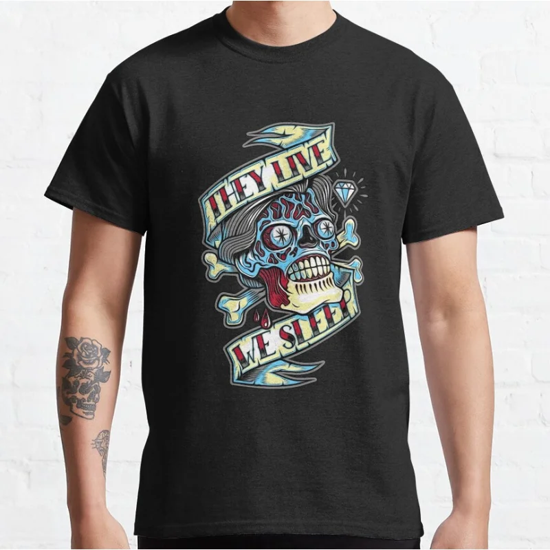 

Retro Horror movie They Live We Sleep Obey meme John carpenter vintage consume 80s Alien Graphic T Shirts large size Adult S-6XL