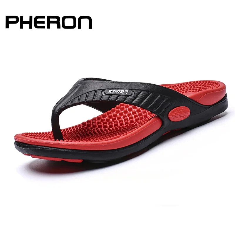 Summer Breathable Outdoor Beach Shoes Sandals Massage Slippers Men Flip Flops Men\'s Shoes Size 40-45 Leisure slippers