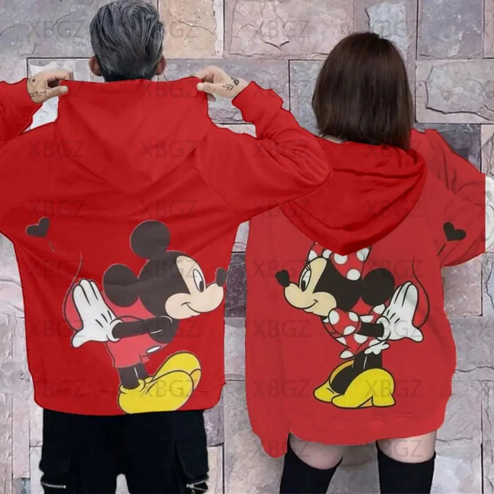 Men\'s Sweatshirt Hoodies Mickey Woman Y2k 2024 Top Children\'s Hoodie Women Clothing Minnie Mouse Sweatshirts Fashion Women\'s 7XL