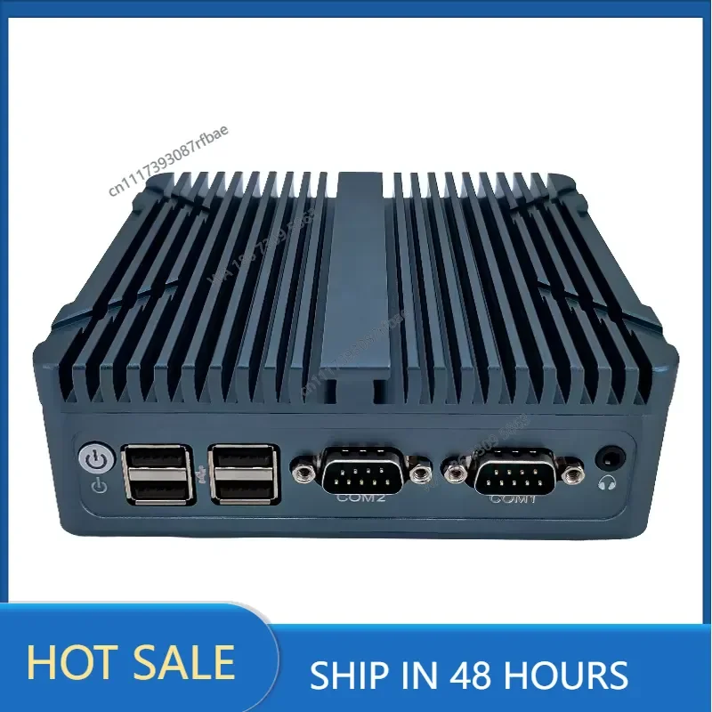 Fanless Embedded Mini Computer Aluminum Housing Dual LAN COM VGA USB Wide Temp 24/7 Reliable Long Supply Industrial Pc