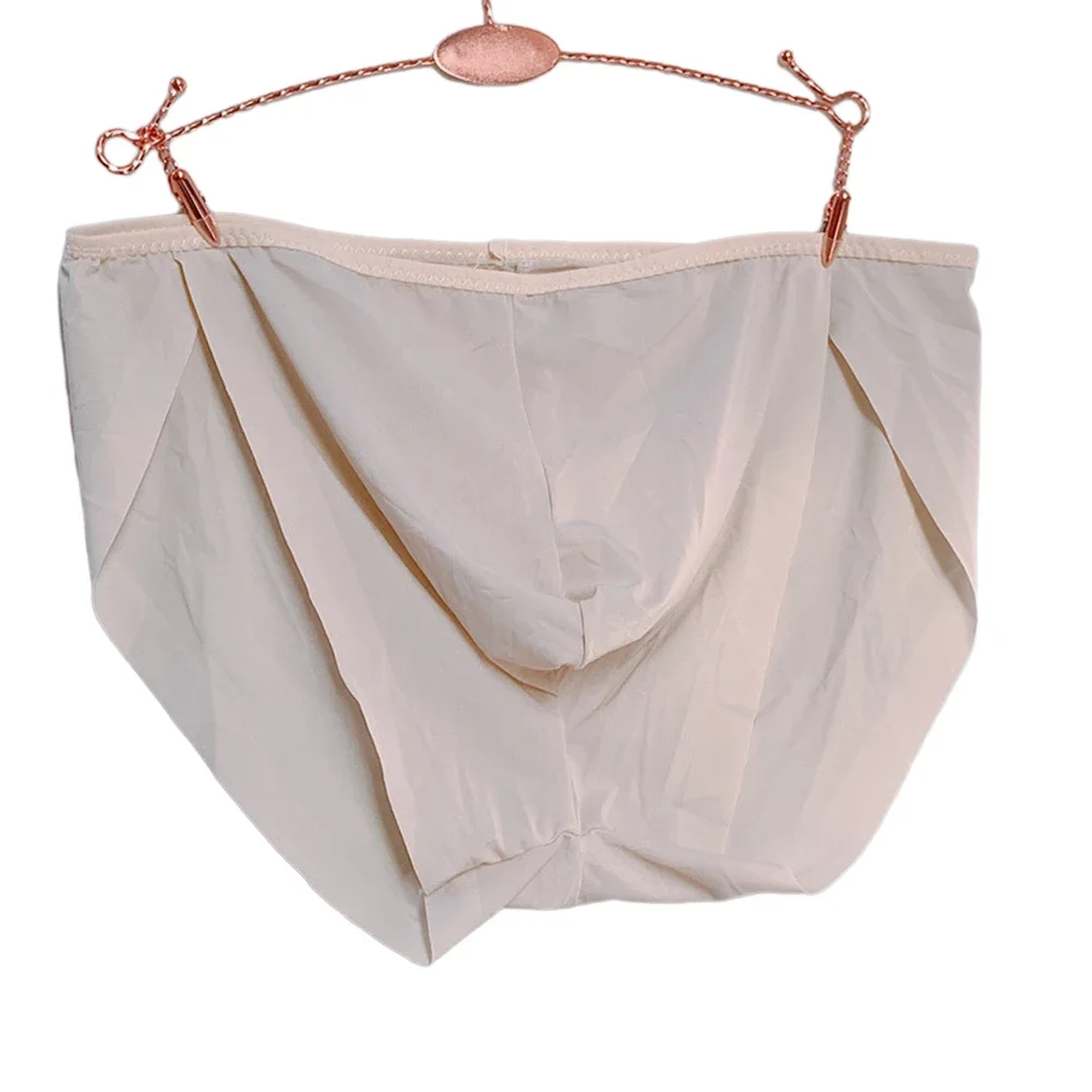 1pc Men's Underwear Lingerie Sexy Ice Silk Briefs Shorts Underpants Breathable U-Convex Pouch Low Waist Man Panties