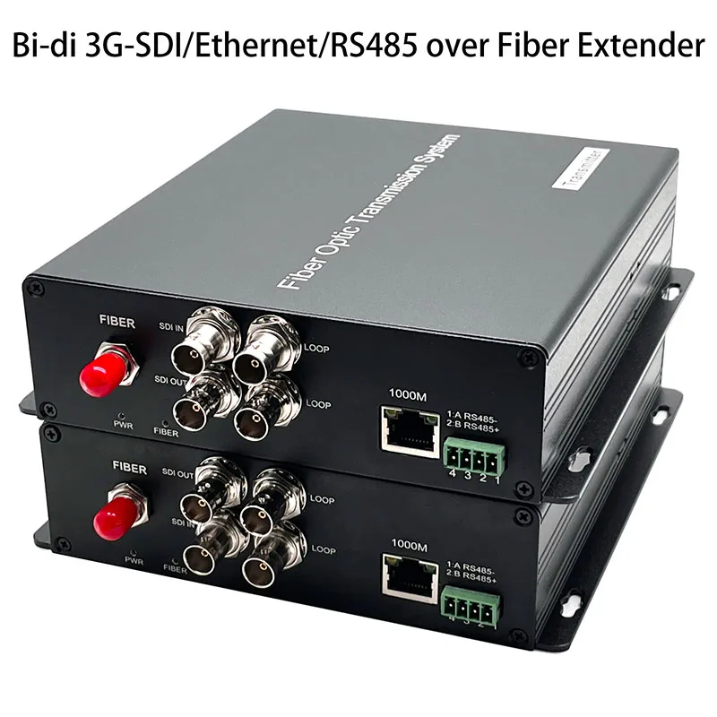 3G SDI Fiber Converter with Ethernet 20km FC Broadcasting Fiber Optic System