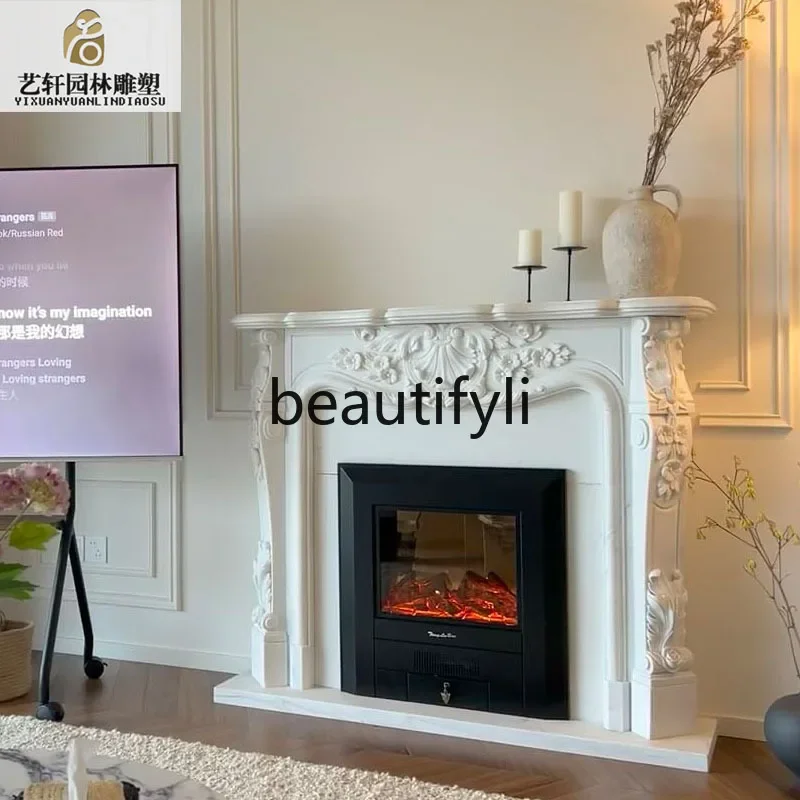 

Natural marble French mantel stone carving stone American European entrance villa6239