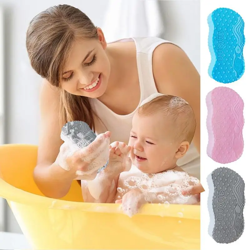 Baby Wash Sponge Double Side Kids Bath Sponges Bathtub Foam Baby Bath Accessories For Kids Bath Scrubber Body Scrubber