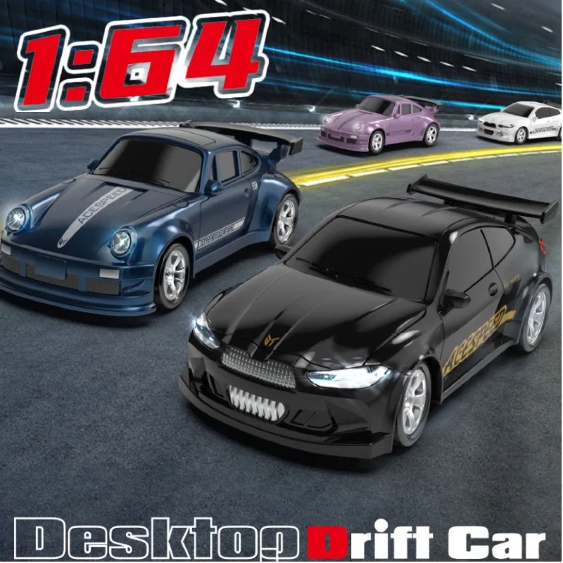 新しい-1-64-四輪ドリフトリモートコントロールカー-rc-ミニレーシングカー、調整可能な速度のエントリーレベルドリフトカー、男の子の誕生日プレゼント