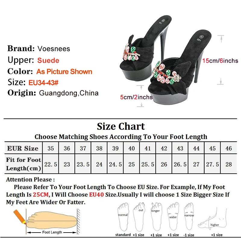 2024 Women Stiletto Slippers Nightclub Platform Slip-on Shoes Luxury Rhinestones Ladies Sandals Slides Summer Suede High Heels