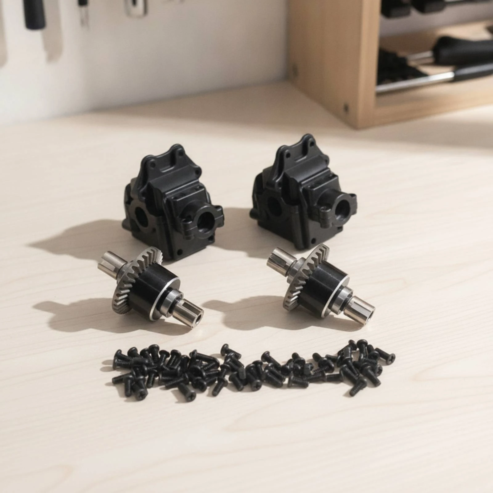 Gearbox Differential Machined Gearbox with Gear Shafts RC Car Differential Set Compatible Parts Compact