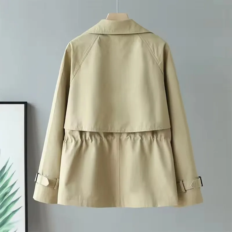 Frühling Herbst Frauen Kurze Windjacke Mantel 2025, Neue Koreanische Feste Overwear Jacke Weibliche Tops Gabardina Mujer frauen Grundlegende Mantel