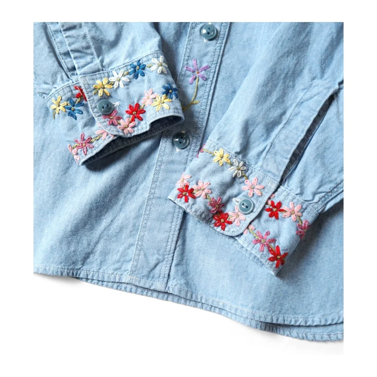 24AW KAPITAL Hirata and Hiroshi Japanese Casual Two-color Embroidered Lapel Long Sleeved Men Shirt Jacket