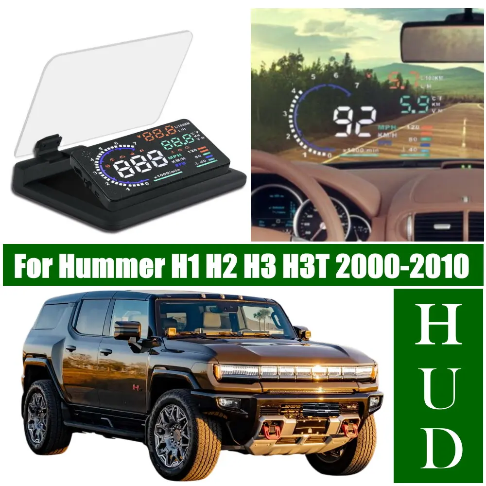 Auto-HUD-Head-Up-Display, LED-Windschutzscheibenprojektion für Hummer H1 2000–2006, H2 2002–2009, H3 2005–2010, H3T 2009–2010