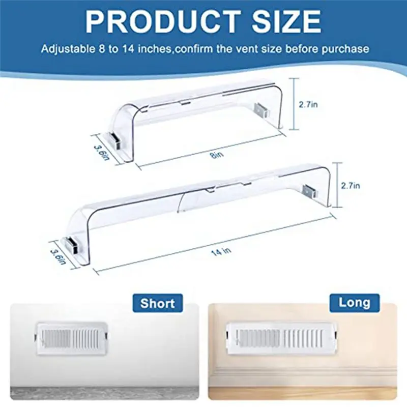 

A24I AC Air Vent Deflector Magnetic Vent Covers for Ceiling Adjustable for Home Ceiling Registers/Floor/Heat, 4 Packs