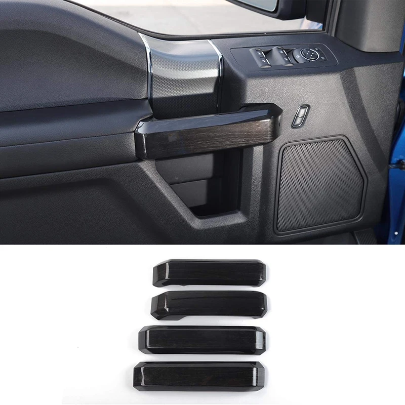 Black Inner Door Handle Covers Trim for Ford F150 2015 2016