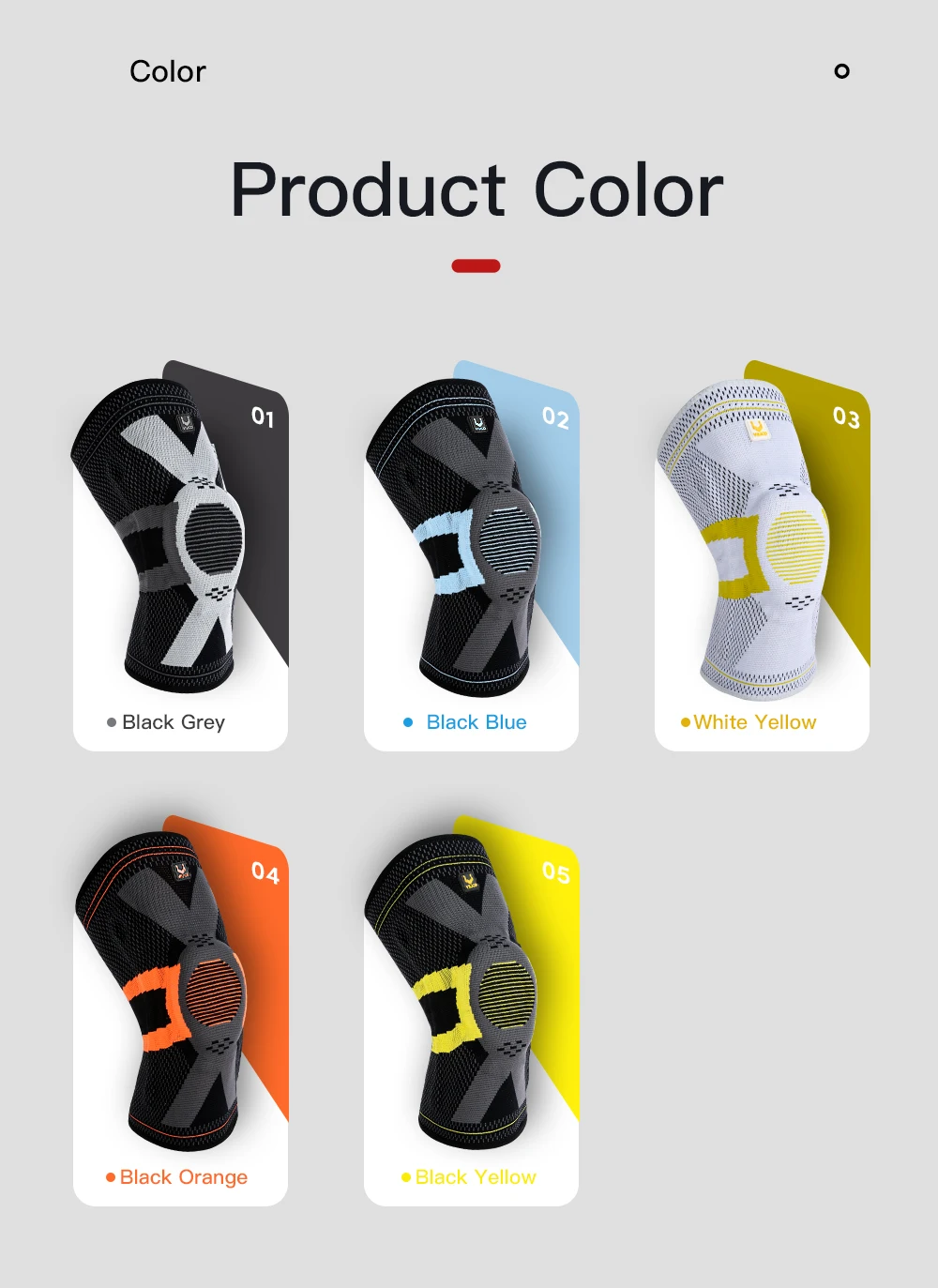 1PC Adjustable Knee Brace Open Patella Knee Support for Men Women Breathable Knee Wrap for Sports Running Fitness
