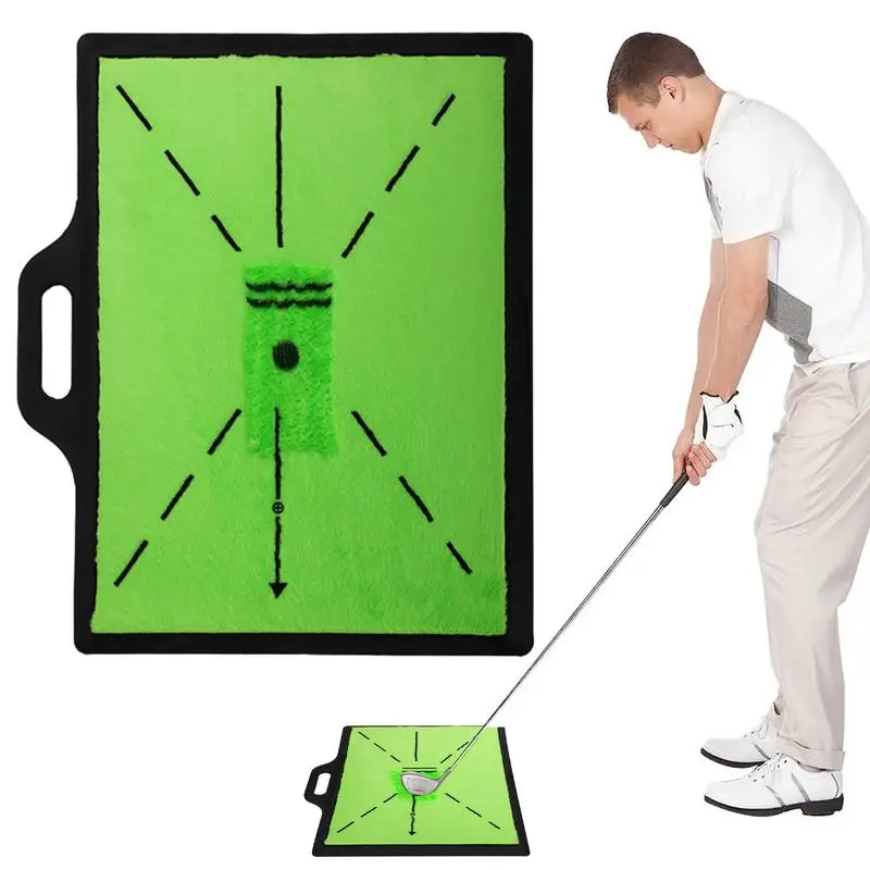 Golf Practice Mat Golf Hitting Practice Mat Portable Golf Training Aid Rubber Backing Mat Improve Your Golf Swing