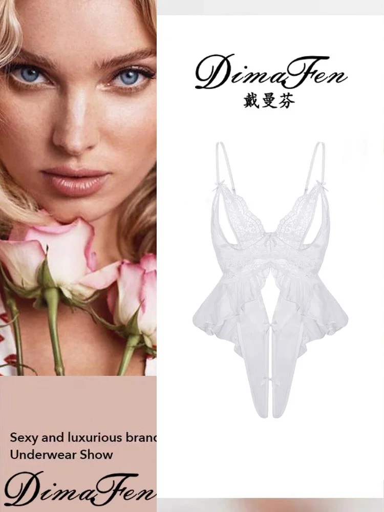 

Sexy Deep V Bal Lace Bodysuit Underwear Set High Waist ort Pants Linen Fabric Commute Sle Spring Collection