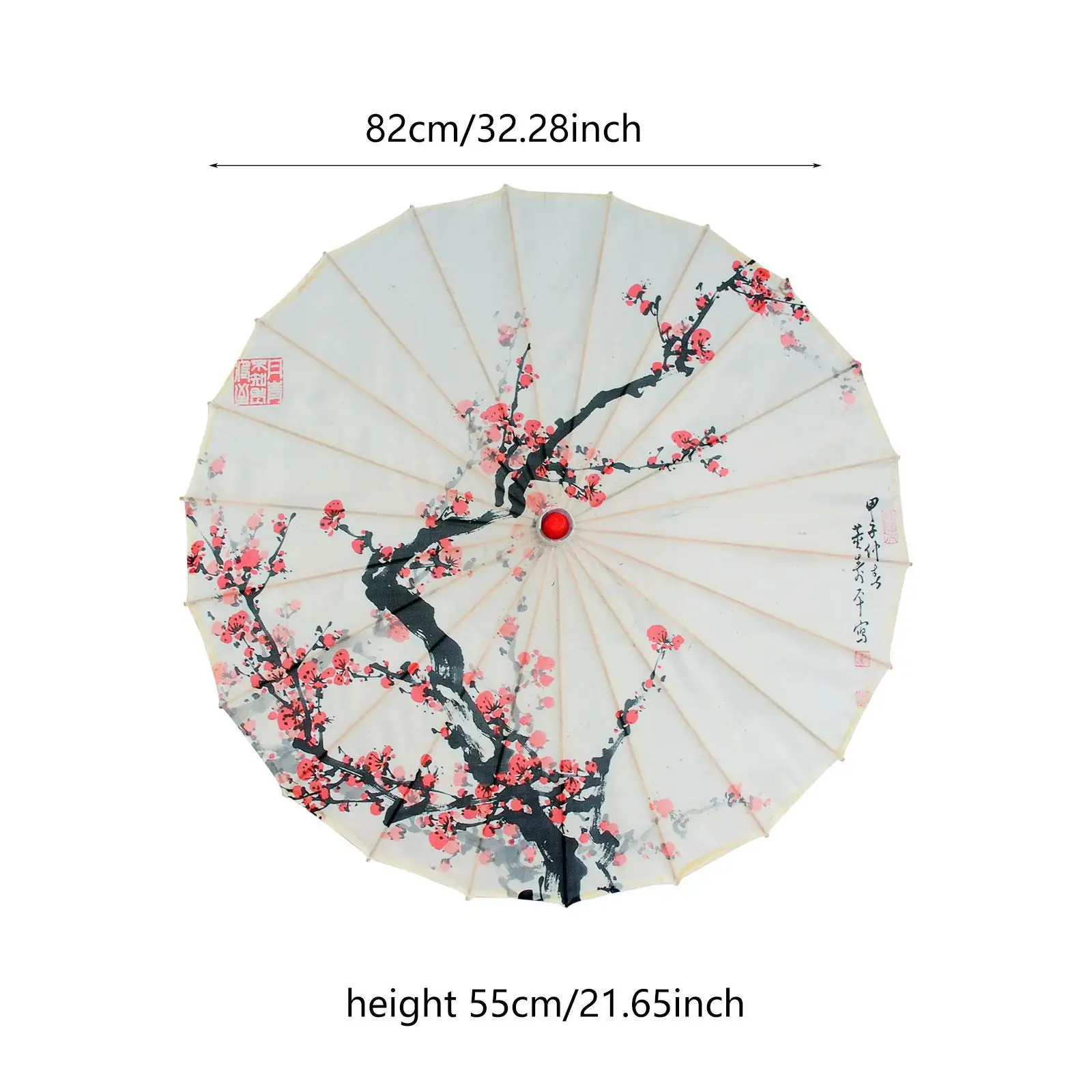 Elegant Silk Chinese Umbrella Handmade Bamboo Frame Women Parasol for Oriental Dance Festival Performance