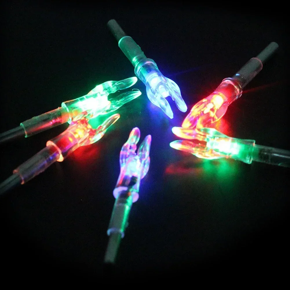 Light-emitting Arrow Tail Archery 4.2mm LED Lighted Arrow Nocks Tail 3PC Compound Recurve Bow Hunting Arrow Parts