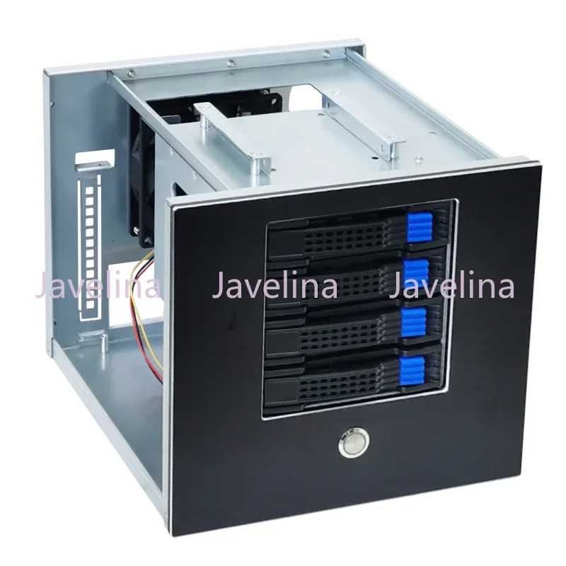 Brand new 4-port NAS server chassis, 8087 hot swappable SAS/SATA hard disk network storage ITX