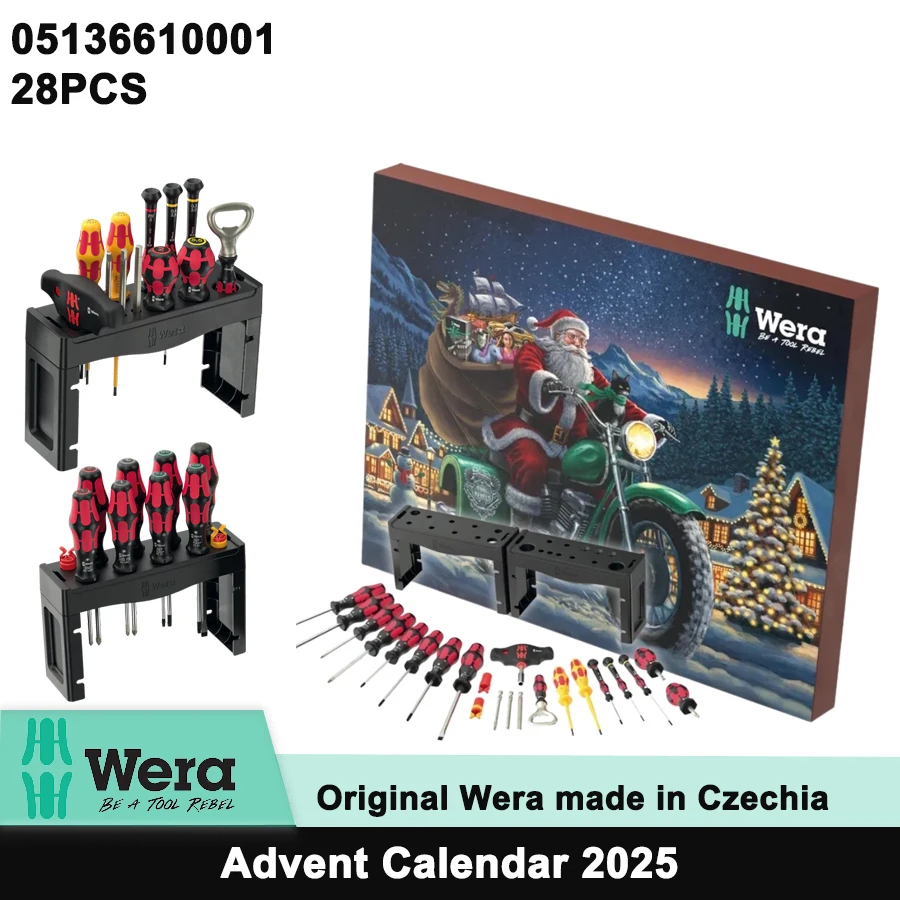 WERA 28PCS Screwdriver Set Advent Calendar 2025 High Fastening Multifunctional Tool Set 05136610001