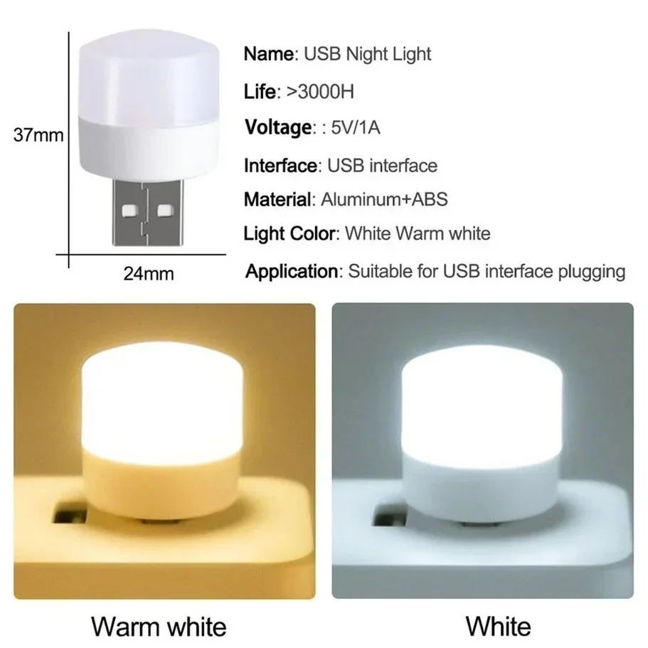 USB LED Light Mini Usb Eye Protection Reading Light Computer Reading Lamp Mobile Power Charging Book Lamps LED Night Light