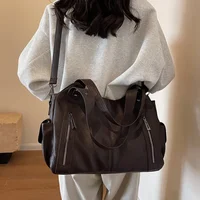 Soft Interior Compartment Shoulder Bags 2026 High Quality Contrasting Colors Bags for Women Fashion Zipper Pu Women's Handbags - Image 3