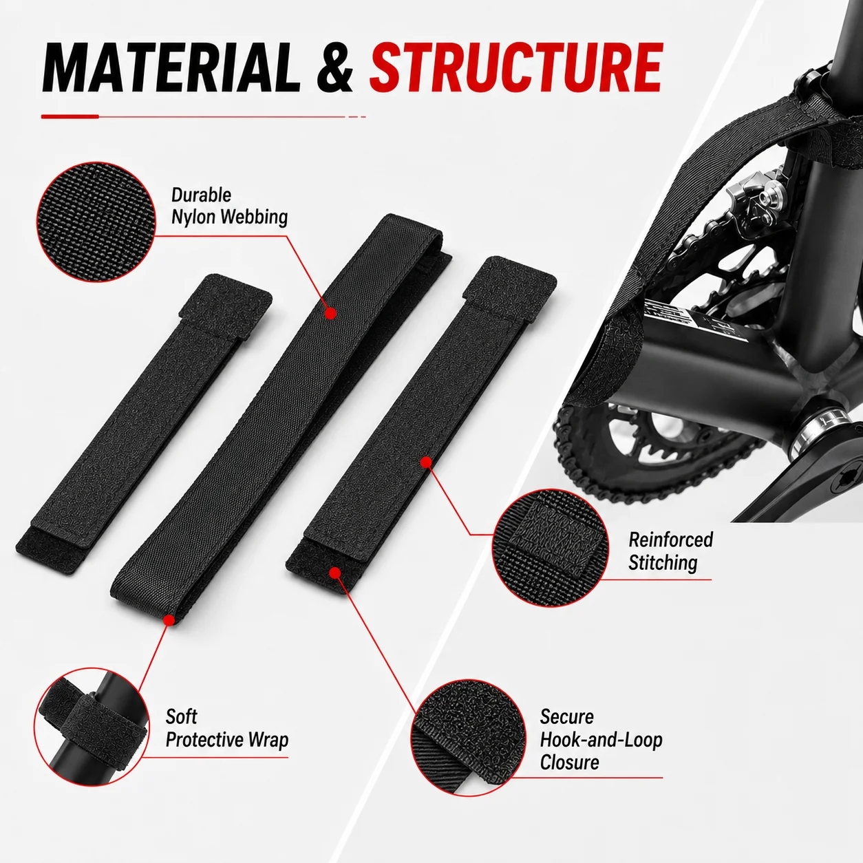 PINMOAP 1/2/3/5PCS Portable Bike Carrying Strap Bicycle Shoulder Sling Handle Belt Anti Slip Adjustable For Mtb Folding Cycling view 3