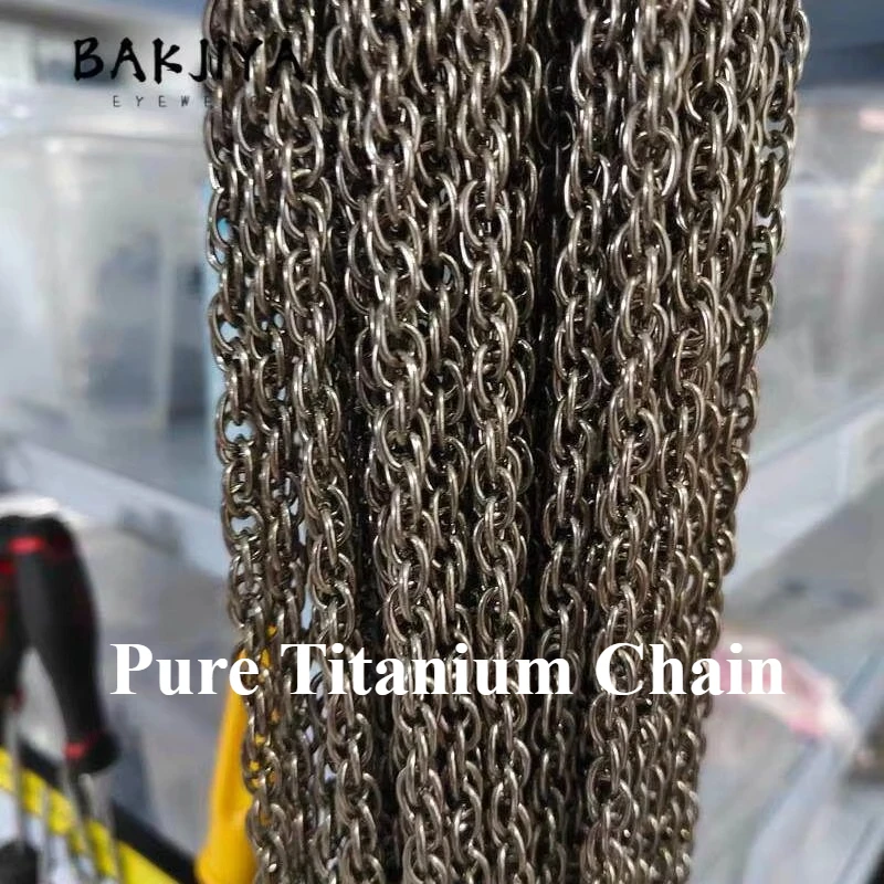 0.5meter/1meter Pure Titanium Chain Bracelet/Necklace 7.0mm Fashion Twisted Chain, Lightweight Anti-Rust Hypoallergenic Jewelry