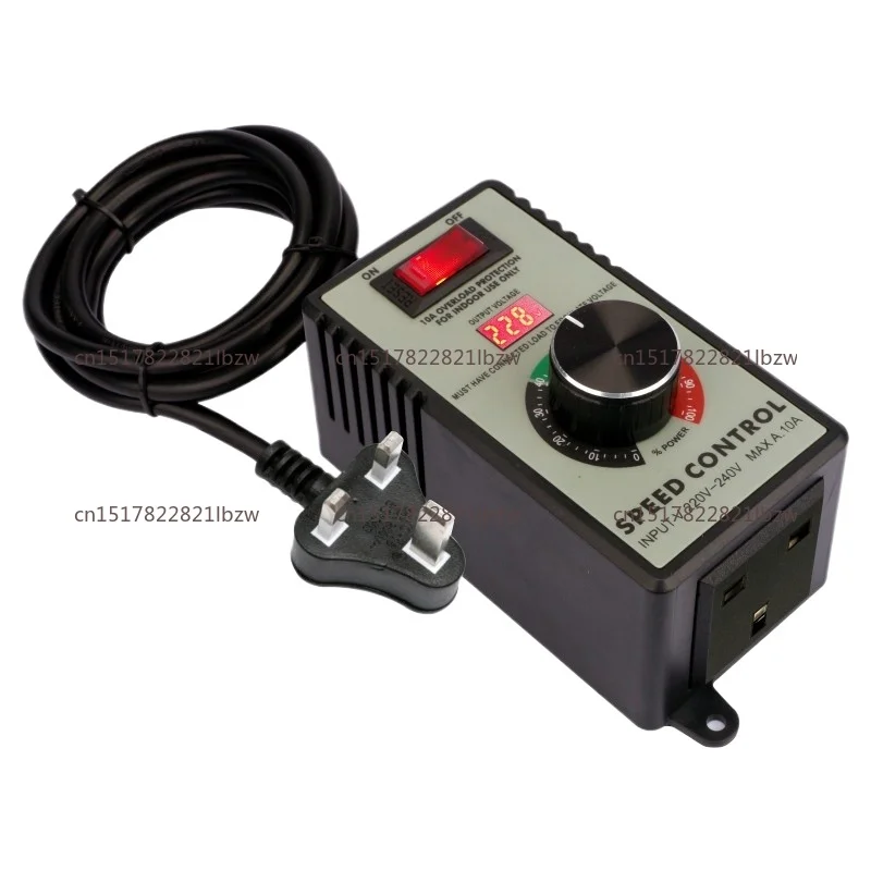 Stepless Speed Switch, Maximum 10A 4000W 110V 220V Speed Regulator Overload Protection