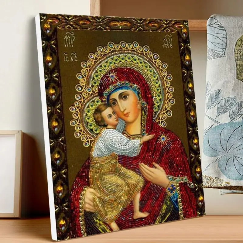 Gatyztory pintura por número kits de figuras religiosas para adultos pintados à mão diy colorir por número na tela decoração para casa