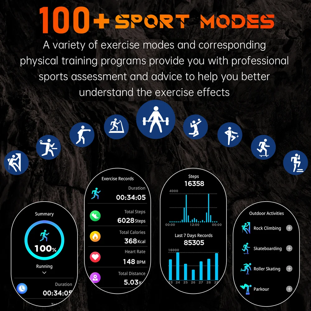 ل Xiaomi العسكرية وعرة ساعة ذكية الرجال مصباح يدوي جهاز تعقب للياقة البدنية بلوتوث الحديث 10ATM مقاوم للماء الرياضة في الهواء الطلق Smartwatch