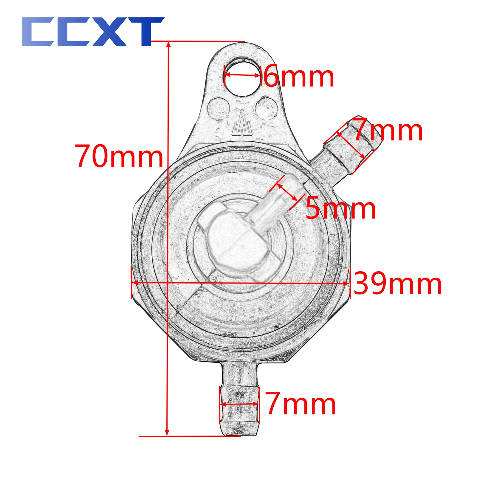 Motorcycle 3 Way Vacuum Fuel Pump Petcock For Roketa Sunl Taotao Jonway Kazuma Eagle BMS ATV Scooter GY6 Engine 150cc 125cc 50cc