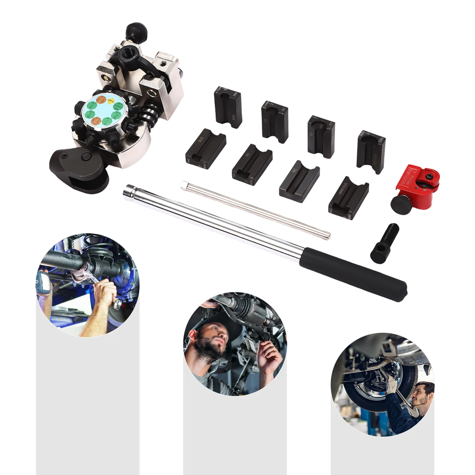 أداة حرق الفرامل شديدة التحمل — مقاومة للارتداء/الصدأ، تناسب أنابيب الصلب/النحاس/الألومنيوم علامات القالب الشفاف، DIY يوفر رسوم الورش