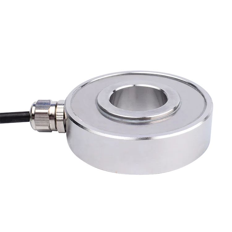 Washer type compression load cell annular hole 10~500kg  force sensor 1T 2T ring force transducer