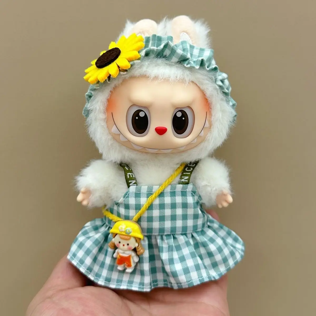 17 cm Nette Mini Plüsch Puppe Kleidung Outfit Zubehör Für Korea Kpop Exo Labubu Idol Puppen Rock Hut Kleidung DIY kinder Geschenk