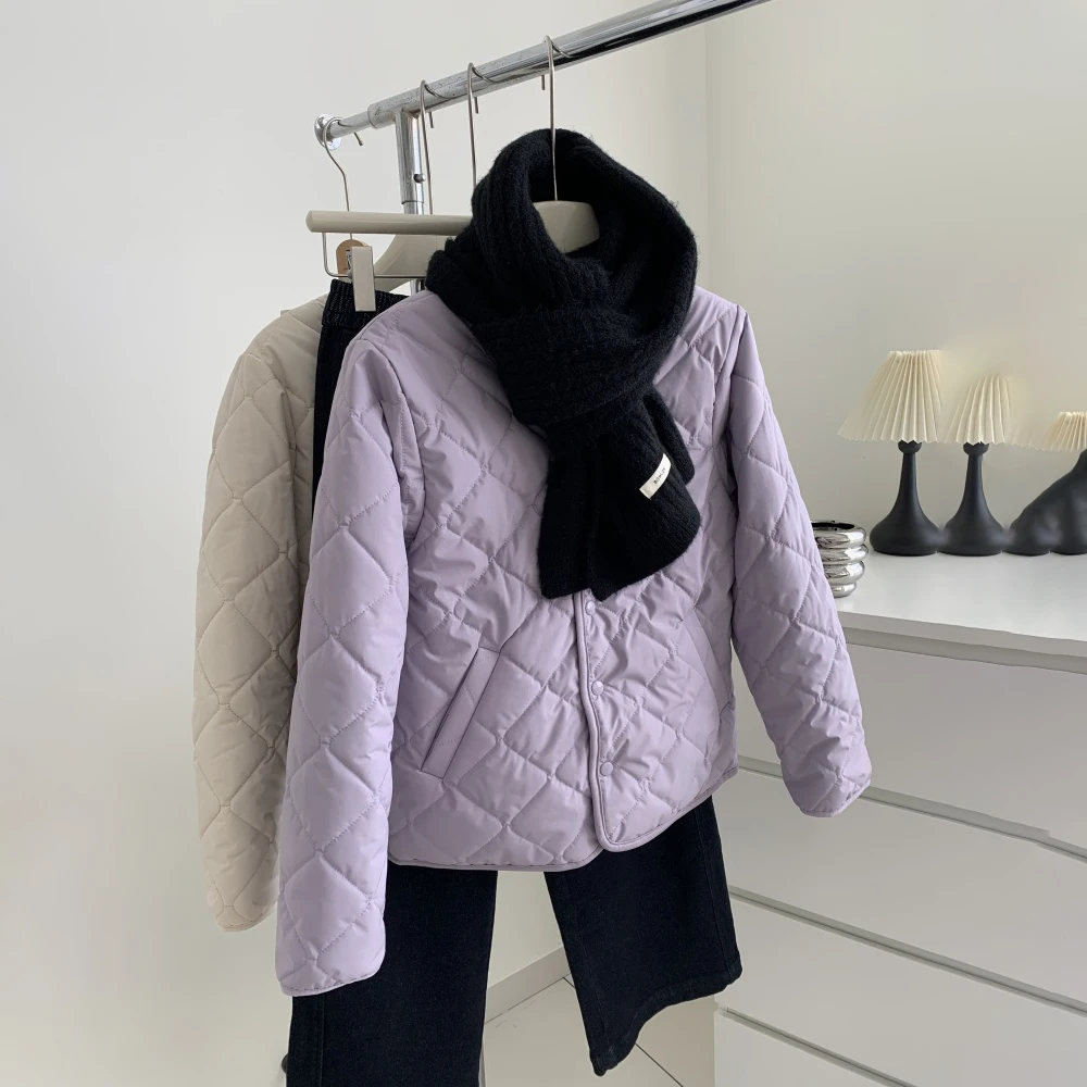 

Faux Mink Double Sided Cotton Coats Women Winter Thicken Warm Single Breasted Outerwears Oversized Full Sleeve All-Match Jackets