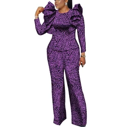 African Print Shirt Tops and Pants Sets for Women Dashiki Traditional African 2 Pieces Pants Sets Women Suits Clothing Wy9888