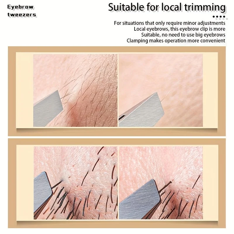 ชุดอุปกรณ์ตกแต่งคิ้ว 4 ชิ้น สีโรสโกลด์  แหนบปลายแหลม แหนบต่อขนตา คุณภาพสูง  แหนบปลายแบน แหนบปลายเฉียง  ชุดเสริมความงามคิ้ว  ทำจากสแตนเลส