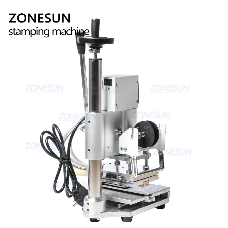 ZONESUN ZS110 Hot Foil Stamping Bronzing Embossing Machine Slideable Workbench Digital Leather PVC Paper Heat Press Machine