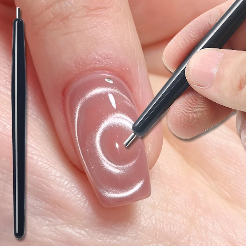 1/2Pcs Lollipop Cat's Eye Nail Magnet Pen Create Water Wave Vortex Effect Magnetic Stick for Gel Nail Polish Manicure Tools