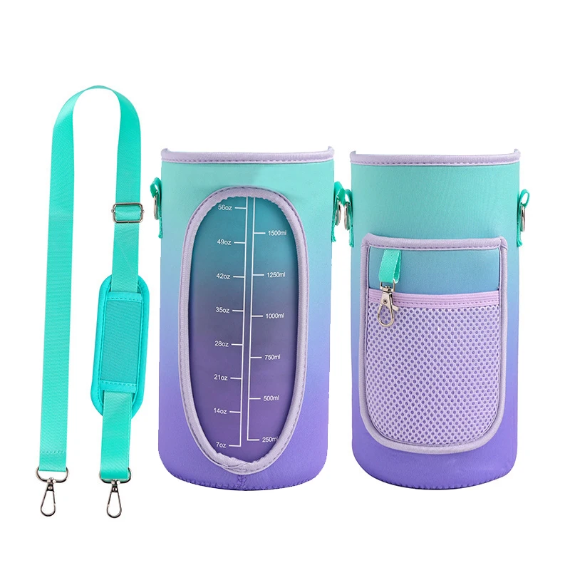 2L Water Bottle Covers Motivational Water Bottles Holder Bag Thermos Bottle Cover Drinkware Accessories Bottle is not include