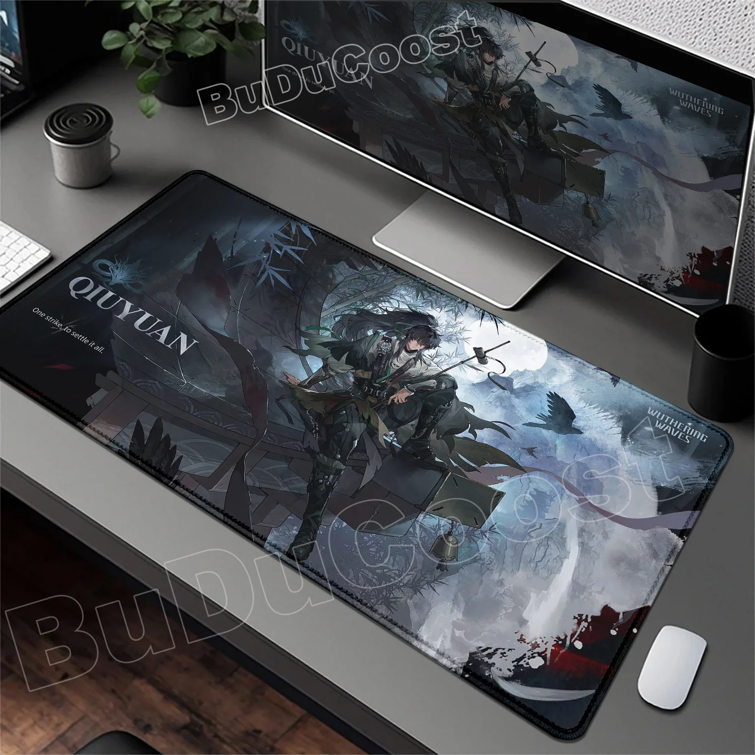 

New HD Printing Wuthering Waves Qiuyuan Mouse Pad XXL Gaming Computer Gamer PC Keyboard Desk Mat Non-Slip Rubber Laptop Mousepad