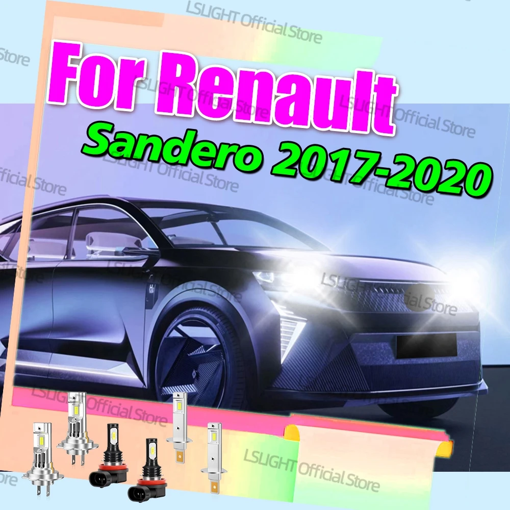 

2/6x Car LED Headlights 3570 CSP Fog Lamp Bulbs For Renault Sandero 2017 2018 2019 2020 Super Brightness Lampada 12V Plug-N-Play