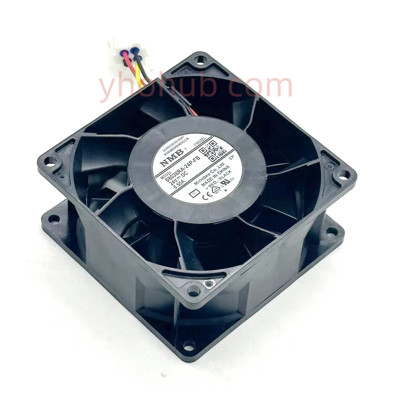 NMB-MAT 08038RA-24P-FB 01 DC 24V 0.5A 80x80x38mm 3-Wire Server Cooling Fan