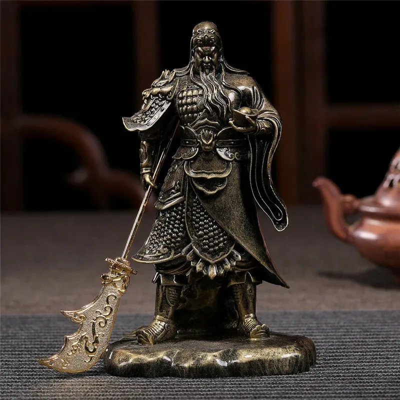 Gold Chinese Feng Shui Guan Gong Buddha Statues Handmade Resin Crafts Big Buddha Sculpture Figurines Home Decoration - Image 5