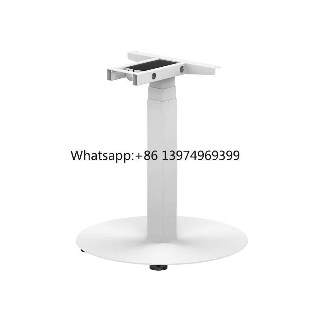 2025 LuxurySingle Leg Standing Desk Height Adjustable Cafe Coffee Table Electric Motorized Support Frame