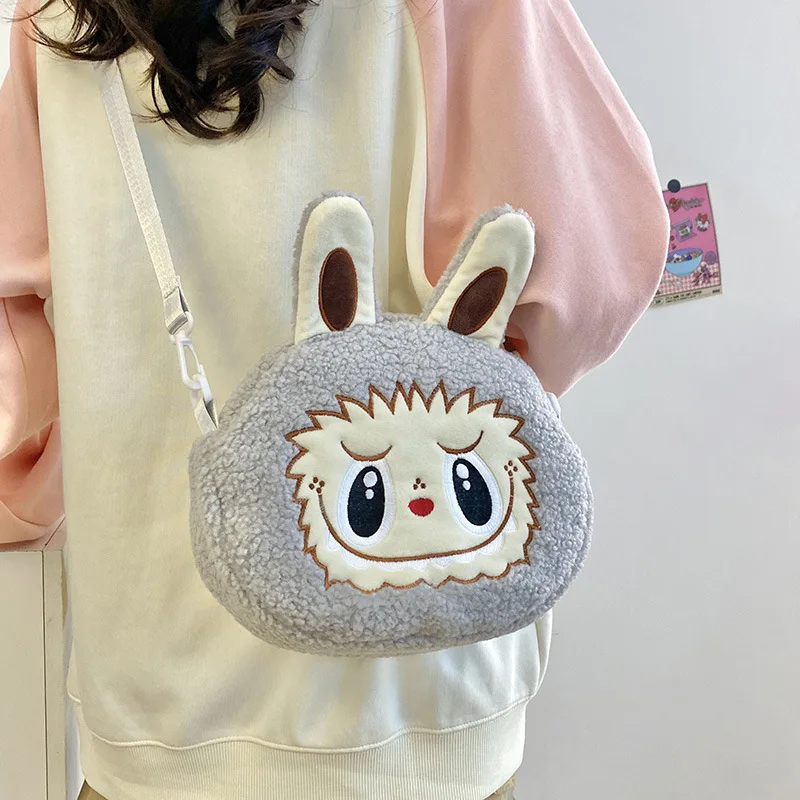 Nuova borsa a spalla carina Labubu The Monsters Zaino per bambola di peluche Studente Borse a tracolla di grande capacità Viaggio all'aperto per regali per bambini