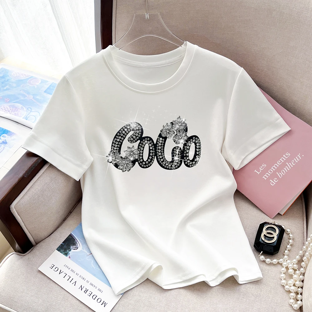 Summer Short Sleeve Design Niche Loose  Short-sleeved T-shirt for Women American Retro Versatile Half-sleeved New Top