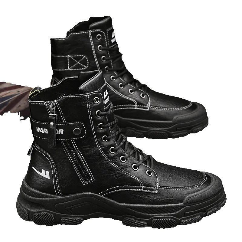 Men's Work Boots Waterproof Non-slip High-top Martin Boots_voghion.com