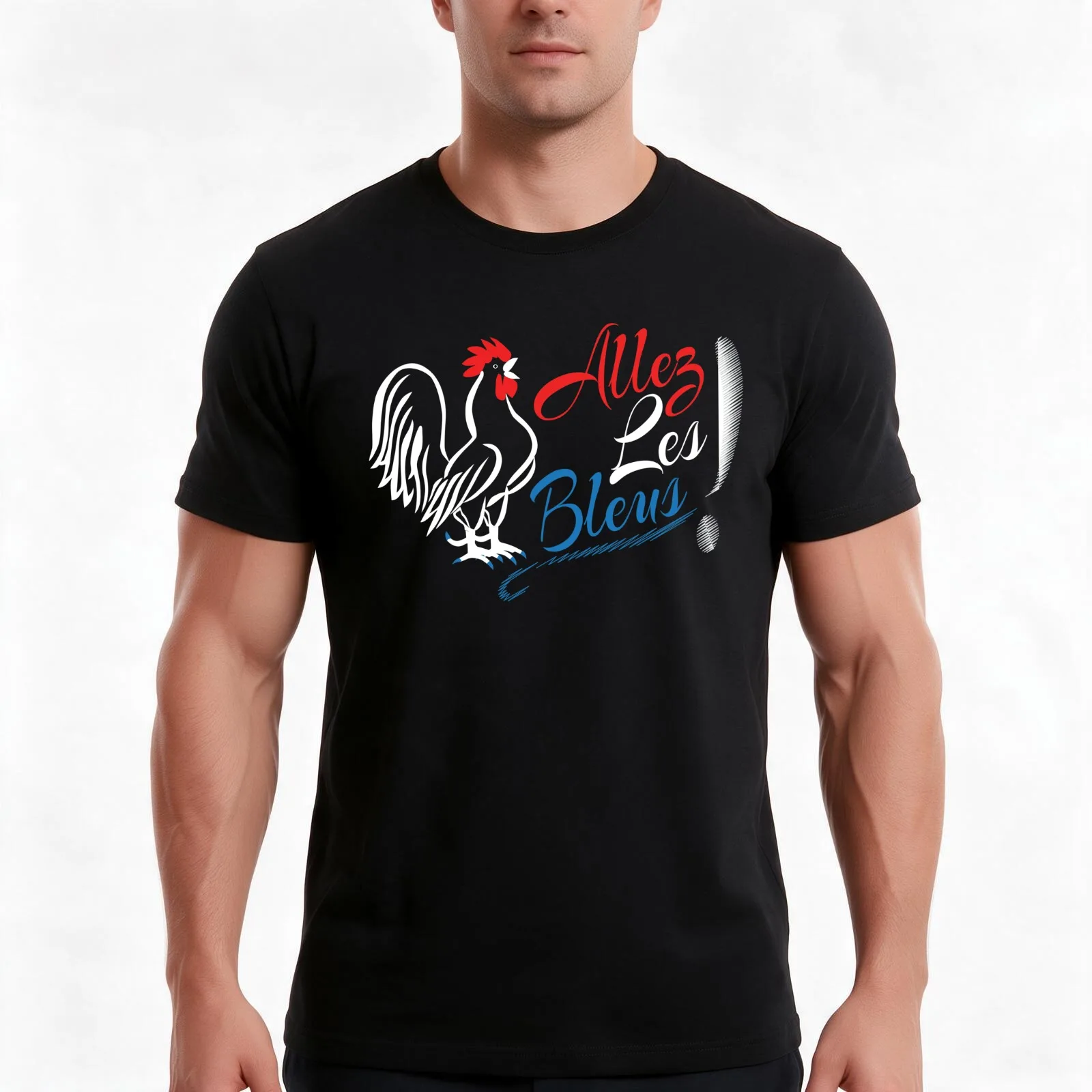 Allez Les Bleus Shirt France Soccer Football World Shirt T-Shirt, Summer Casual Cotton Tee, Oversized Streetwear Tops